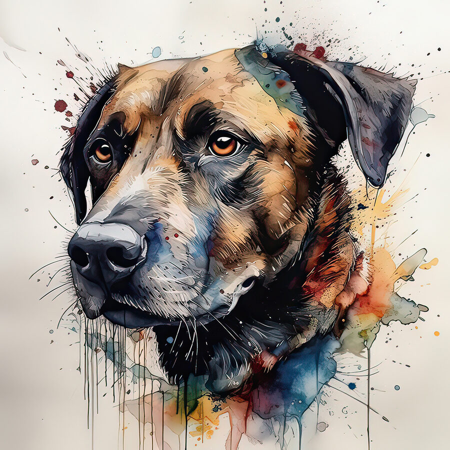 Peinture d'un chien Peinture d'un chien