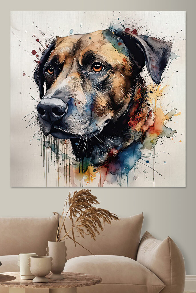 Painting of a dog