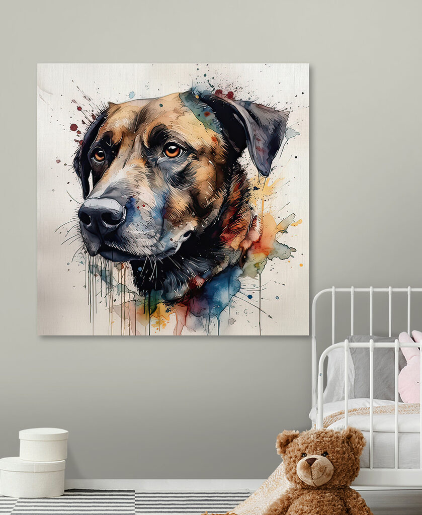 Painting of a dog