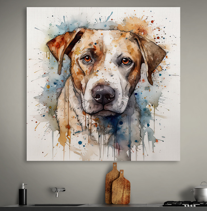 Peinture d'un chien