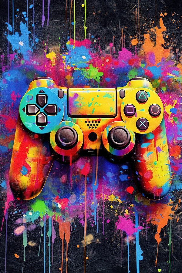 Contrôleur de jeu vidéo coloré Contrôleur de jeu vidéo coloré