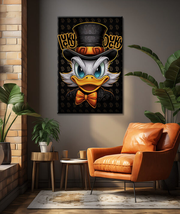 Canard de dessin animé portant un chapeau haut de forme Canard de dessin animé portant un chapeau haut de forme