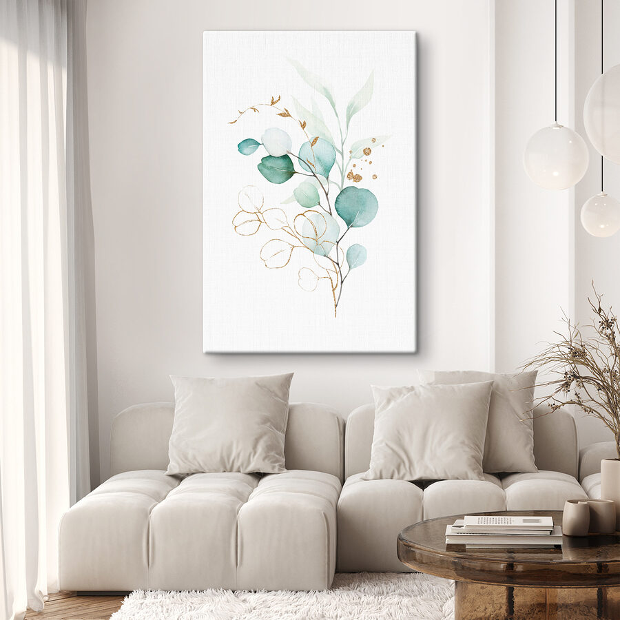 Aquarelle d'une branche avec des feuilles Aquarelle d'une branche avec des feuilles