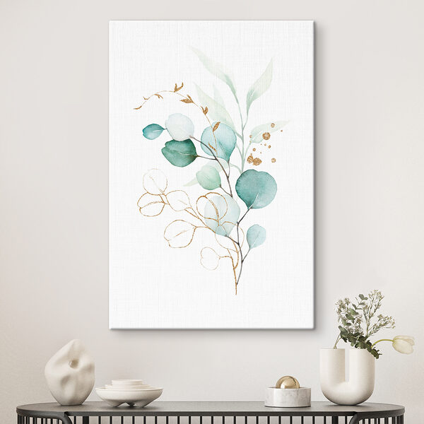 Aquarelle d'une branche avec des feuilles Aquarelle d'une branche avec des feuilles