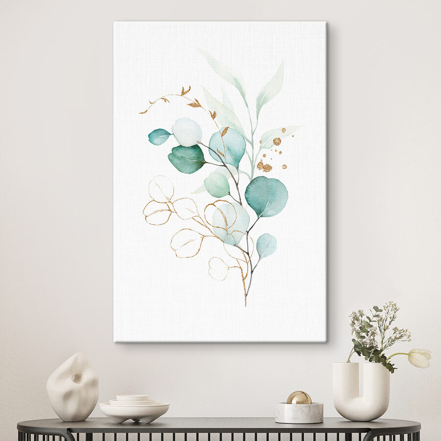 Aquarelle d'une branche avec des feuilles Aquarelle d'une branche avec des feuilles