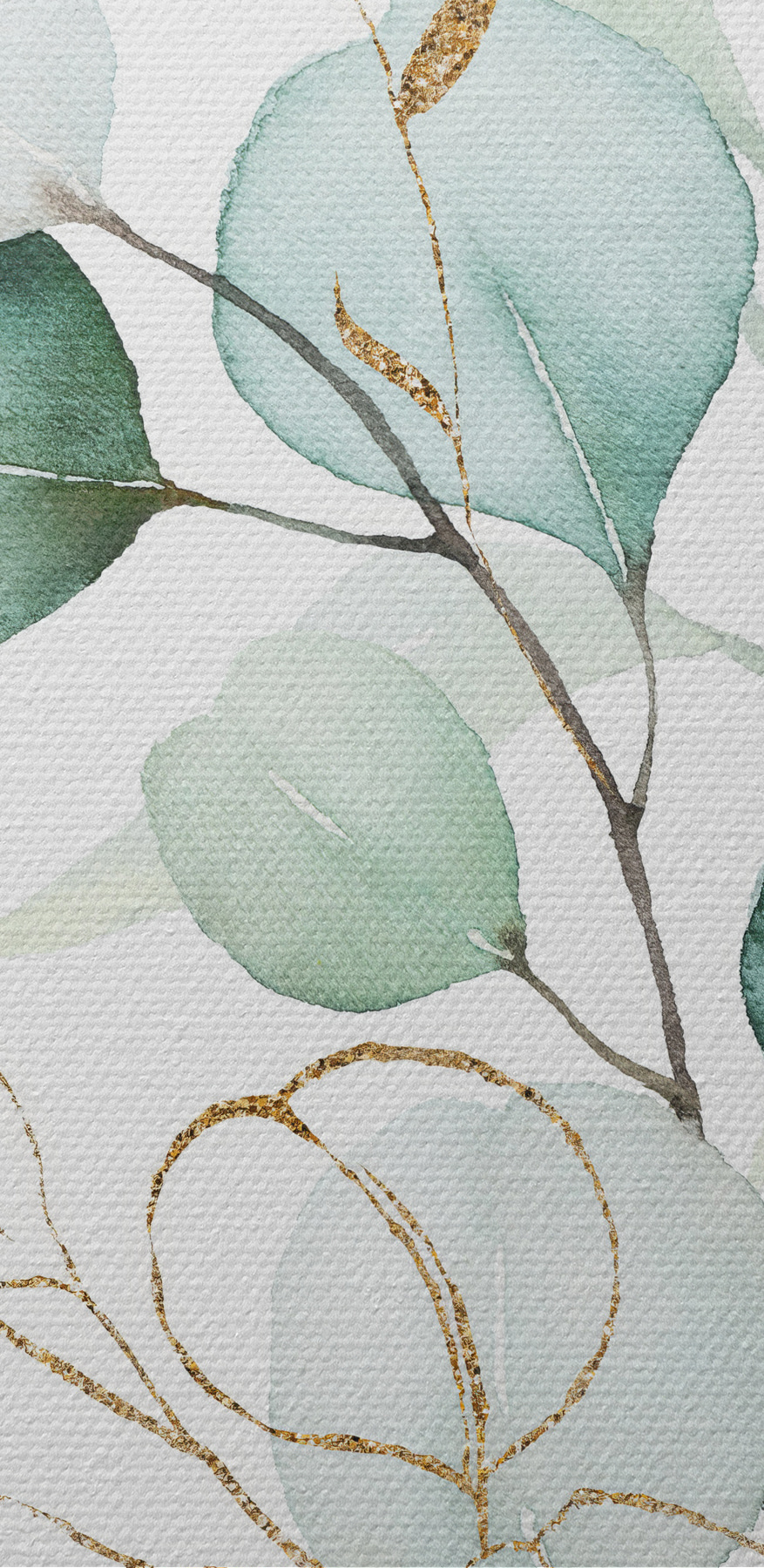 Aquarelle d'une branche avec des feuilles Aquarelle d'une branche avec des feuilles