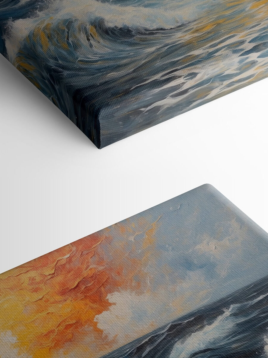 Peinture d'un homme debout dans l'eau Peinture d'un homme debout dans l'eau