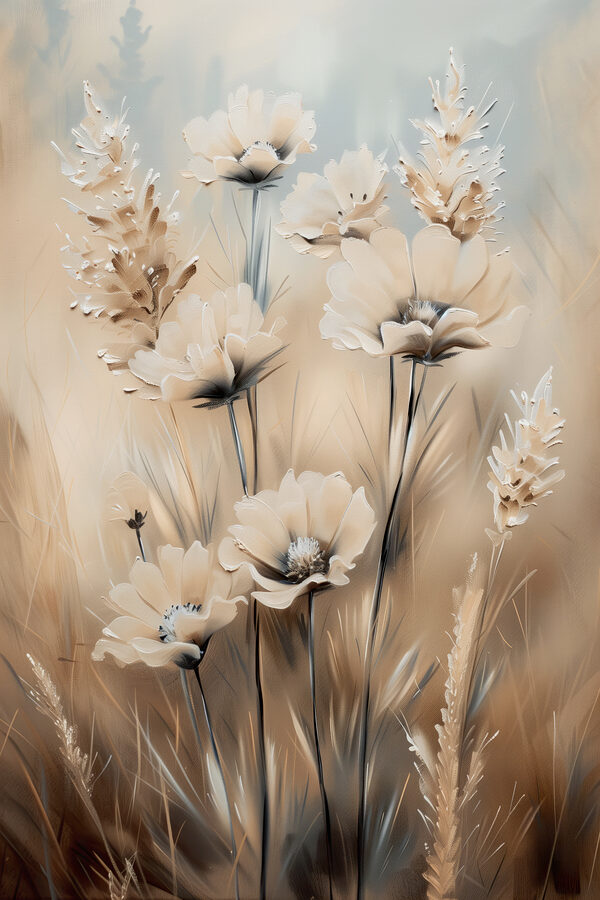 Peinture de fleurs et d'herbe Peinture de fleurs et d'herbe