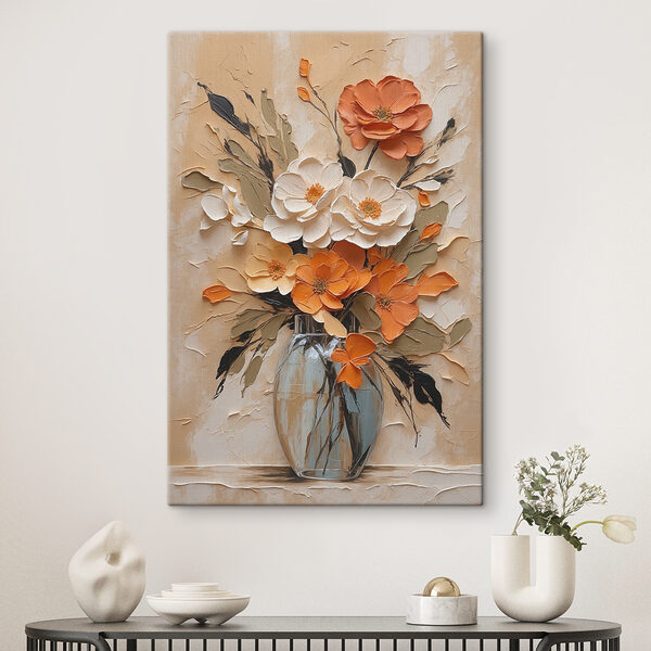 Peinture de fleurs dans un vase Peinture de fleurs dans un vase