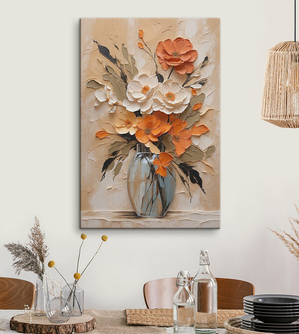 Peinture de fleurs dans un vase Peinture de fleurs dans un vase