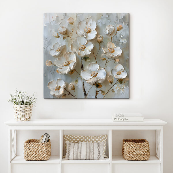 Peinture de fleurs blanches Peinture de fleurs blanches