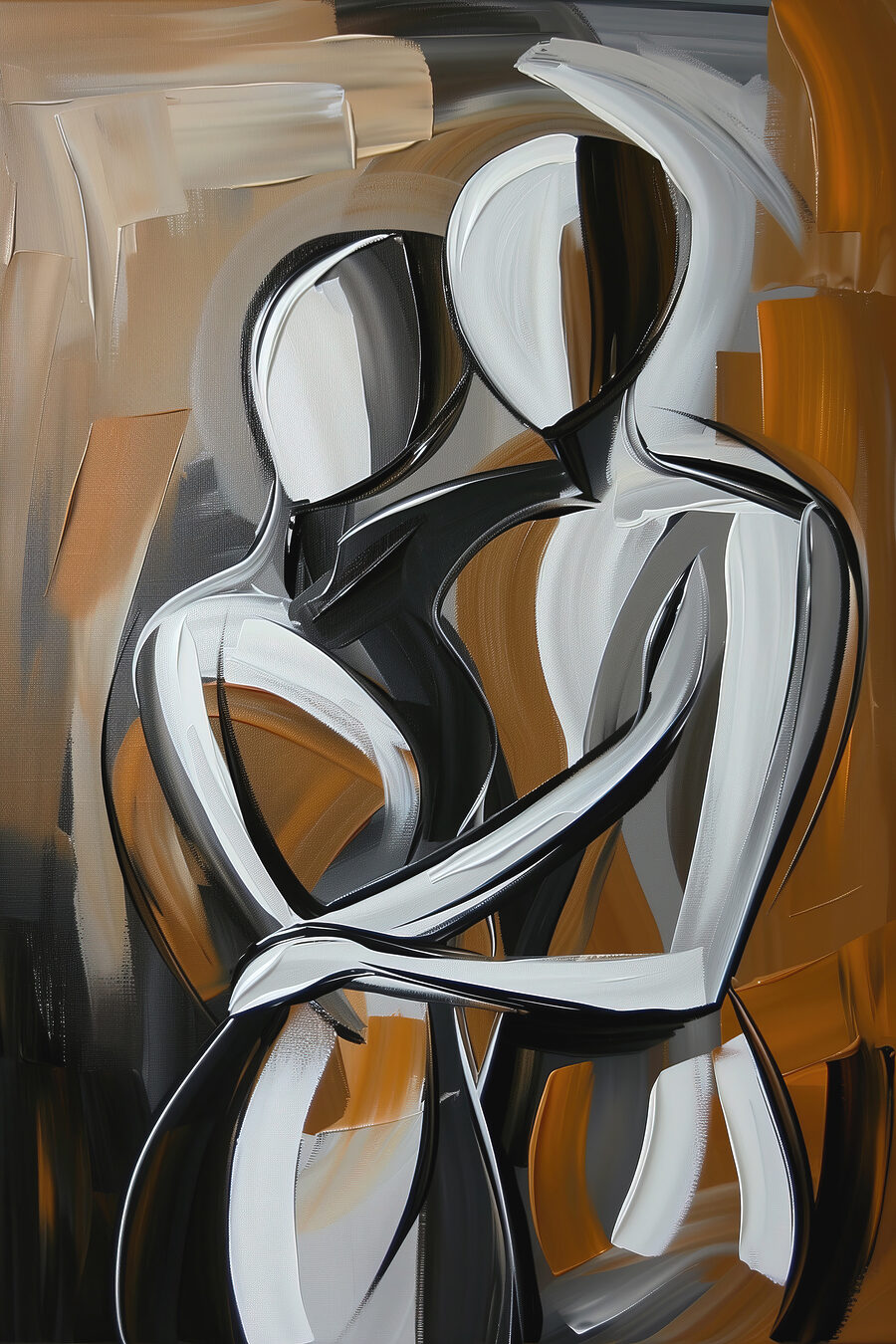 Peinture de deux personnes Peinture de deux personnes