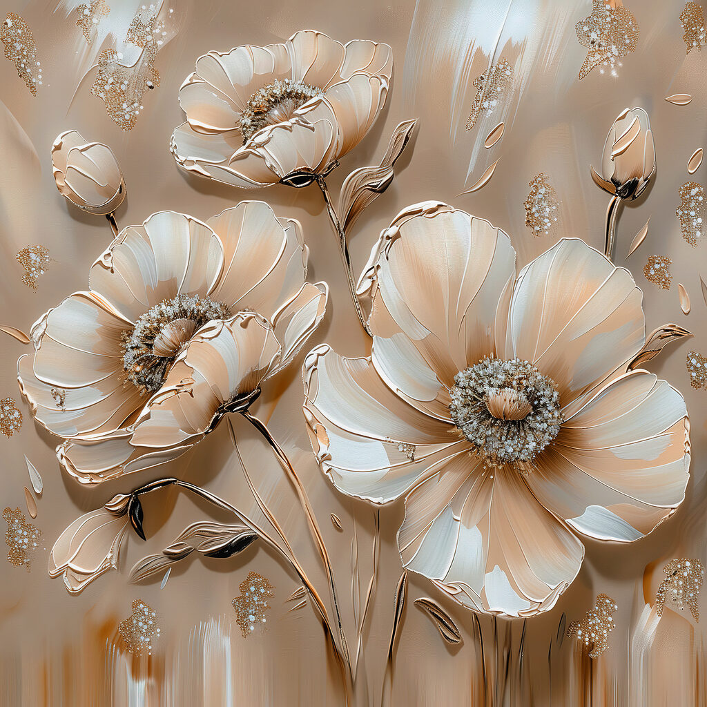 Beautiful flowers in soft colors