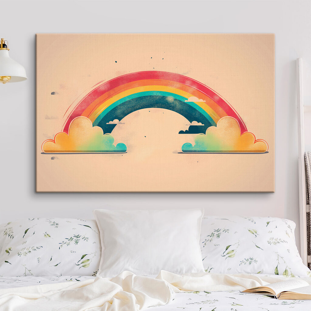 Rainbow and clouds in the sky Rainbow and clouds in the sky