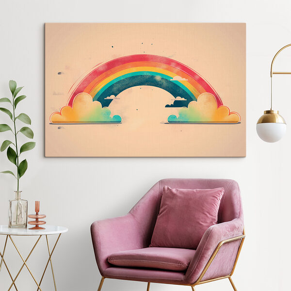 Rainbow and clouds in the sky Rainbow and clouds in the sky