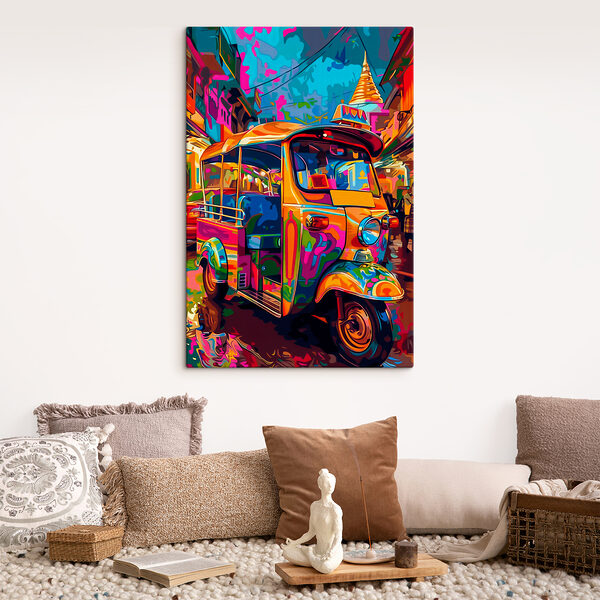 Tuk coloré dans une rue Tuk coloré dans une rue