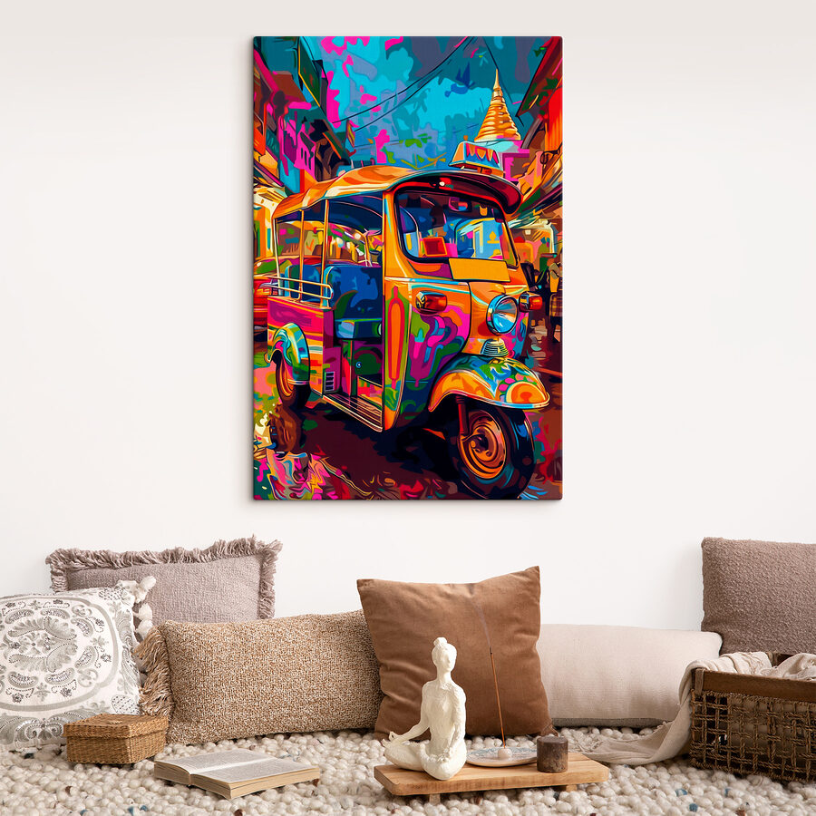 Tuk coloré dans une rue Tuk coloré dans une rue