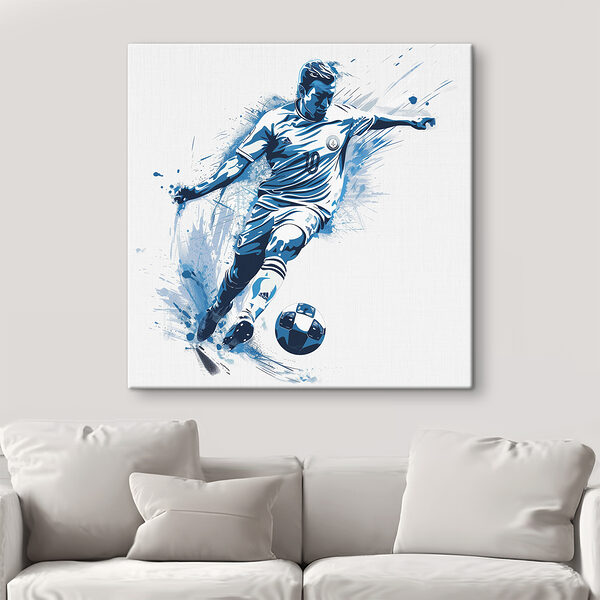 Homme bottant un ballon de football Homme bottant un ballon de football