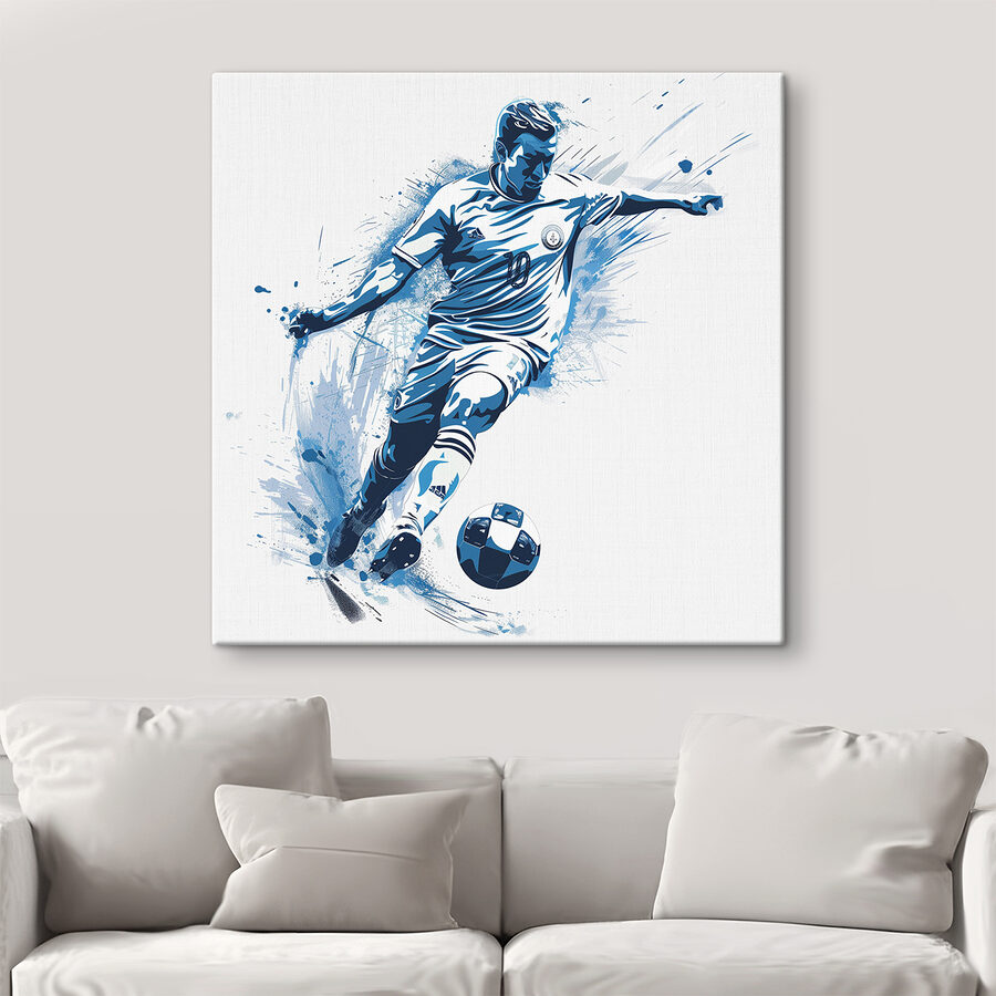 Homme bottant un ballon de football Homme bottant un ballon de football
