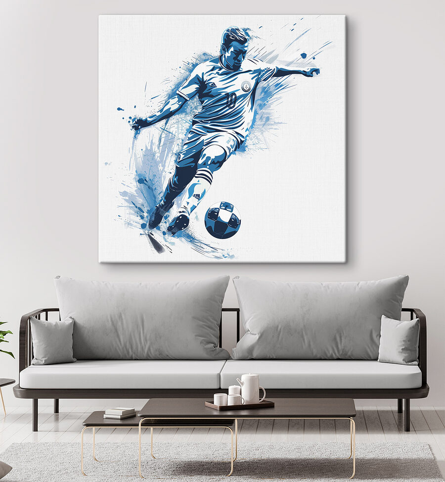 Homme bottant un ballon de football Homme bottant un ballon de football