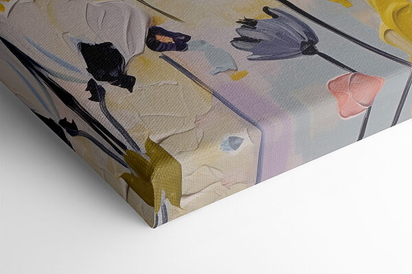 Peinture de fleurs sur une surface blanche Peinture de fleurs sur une surface blanche