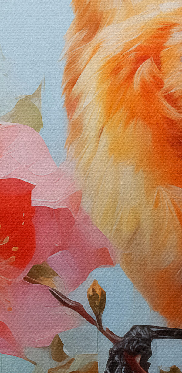 Oiseau sur une branche avec des fleurs Oiseau sur une branche avec des fleurs