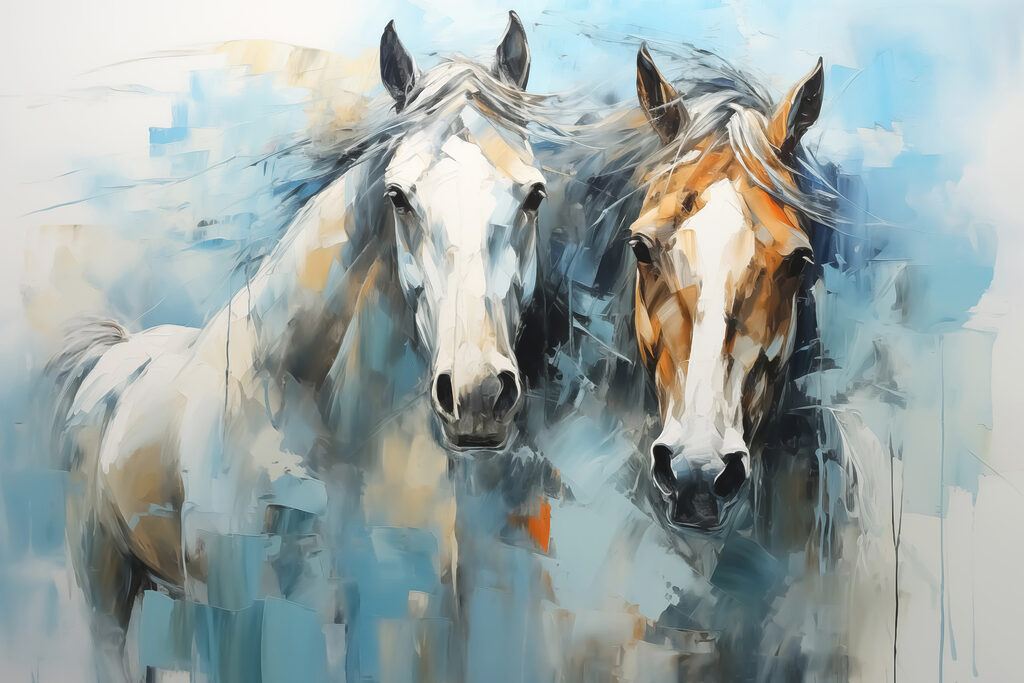 Painting of two horses Painting of two horses