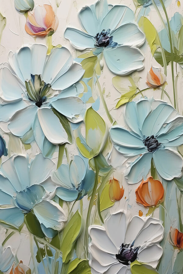 Peinture de fleurs sur un mur Peinture de fleurs sur un mur
