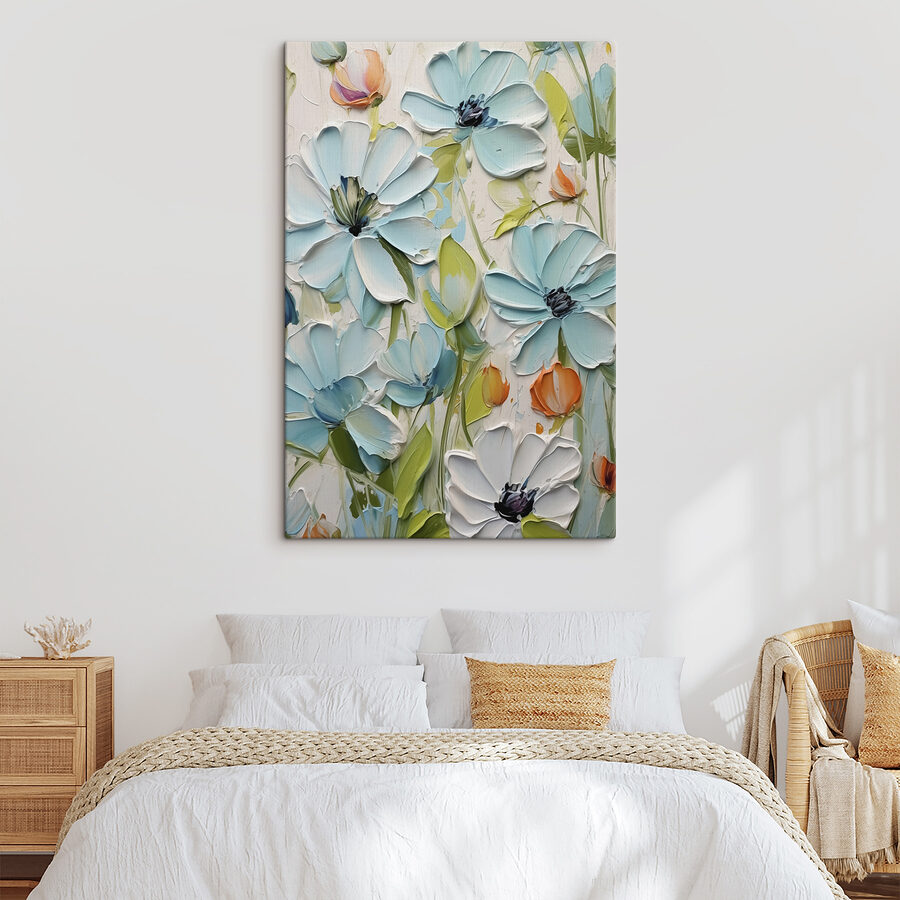 Peinture de fleurs sur un mur