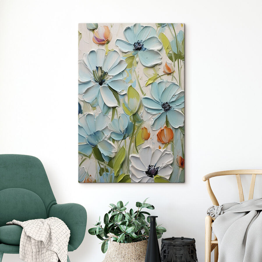 Peinture de fleurs sur un mur