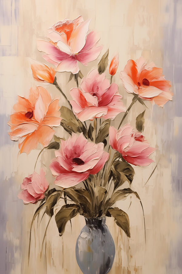 Peinture de fleurs dans un vase Peinture de fleurs dans un vase