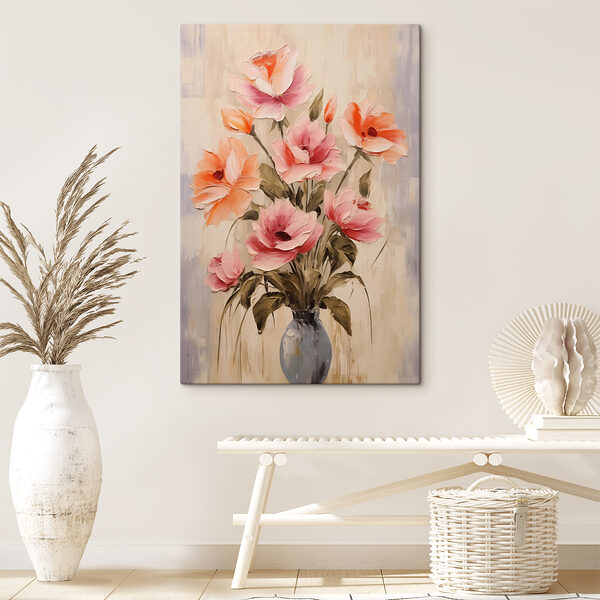 Peinture de fleurs dans un vase Peinture de fleurs dans un vase