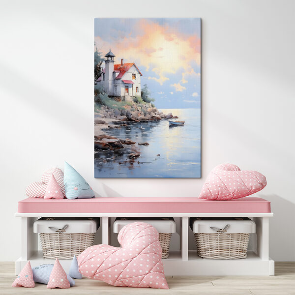 Maison sur un rivage rocheux Maison sur un rivage rocheux