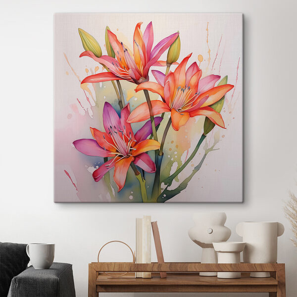Peinture de fleurs sur fond blanc Peinture de fleurs sur fond blanc
