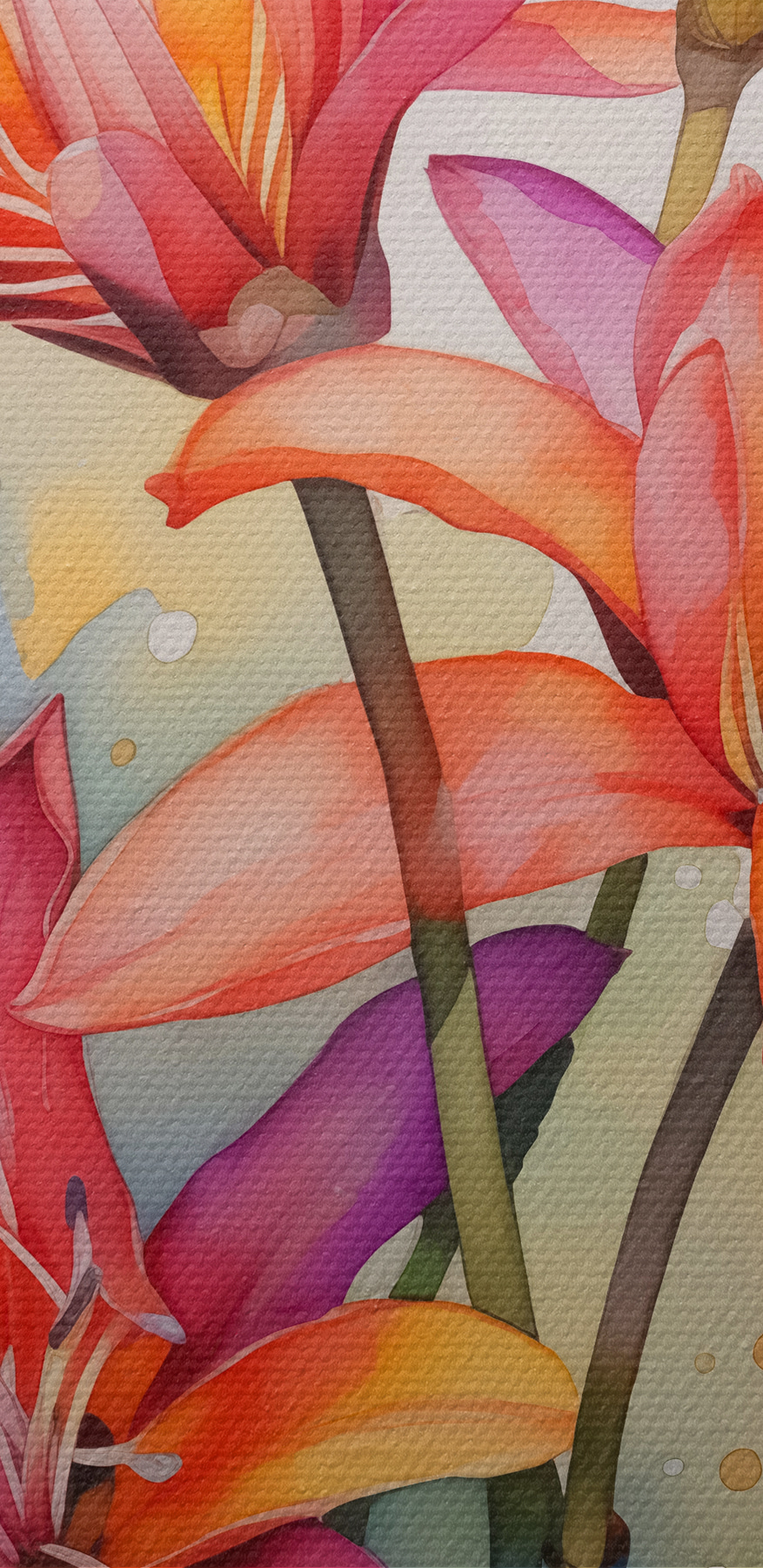 Peinture de fleurs sur fond blanc Peinture de fleurs sur fond blanc