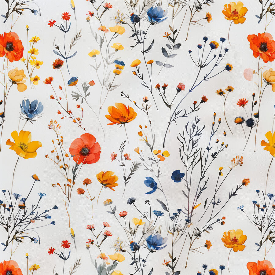 Motif de fleurs sur une surface blanche Motif de fleurs sur une surface blanche