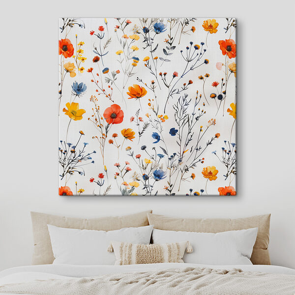 Motif de fleurs sur une surface blanche Motif de fleurs sur une surface blanche