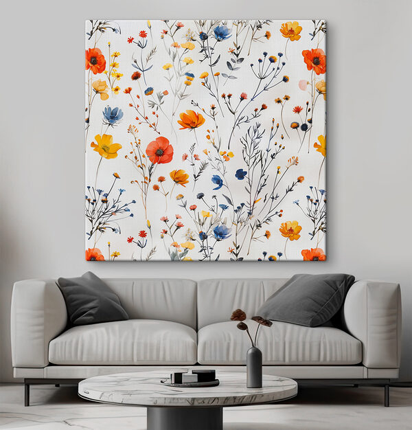 Motif de fleurs sur une surface blanche Motif de fleurs sur une surface blanche