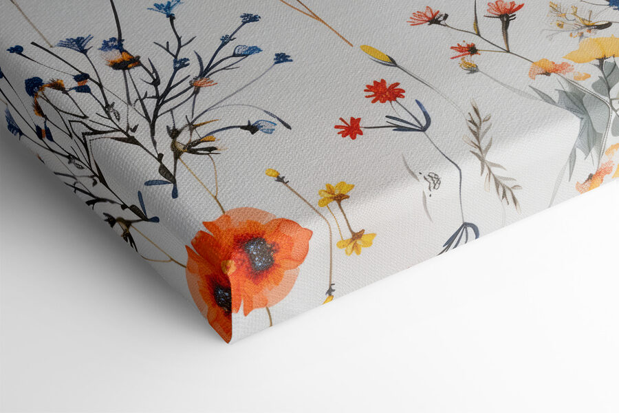 Motif de fleurs sur une surface blanche Motif de fleurs sur une surface blanche