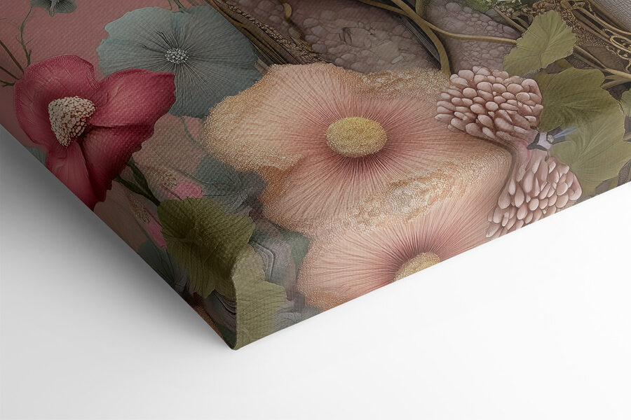 Deux éléphants avec des fleurs sur la tête Deux éléphants avec des fleurs sur la tête