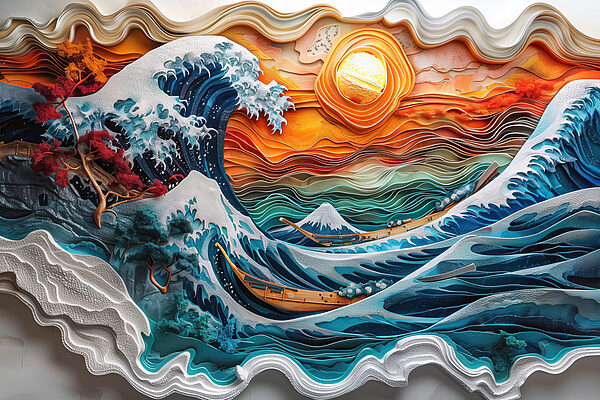 Peinture d'une vague Peinture d'une vague