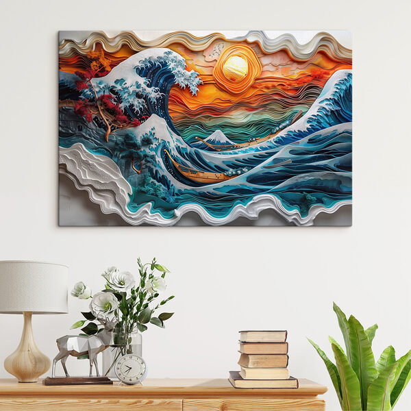 Peinture d'une vague Peinture d'une vague
