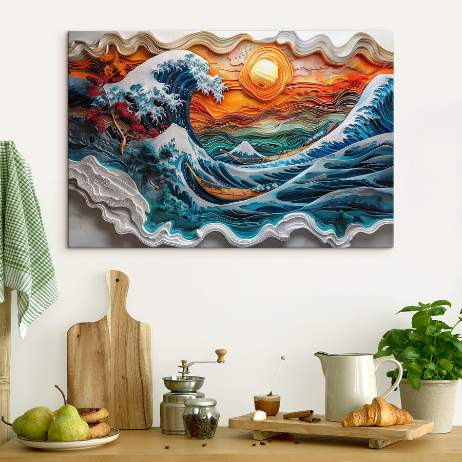 Peinture d'une vague Peinture d'une vague