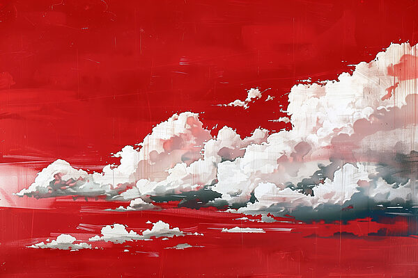 Ciel rouge avec nuages Ciel rouge avec nuages