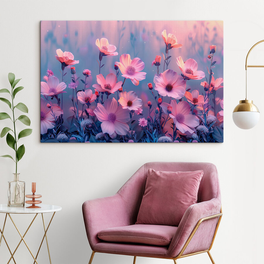 Groupe de fleurs roses Groupe de fleurs roses