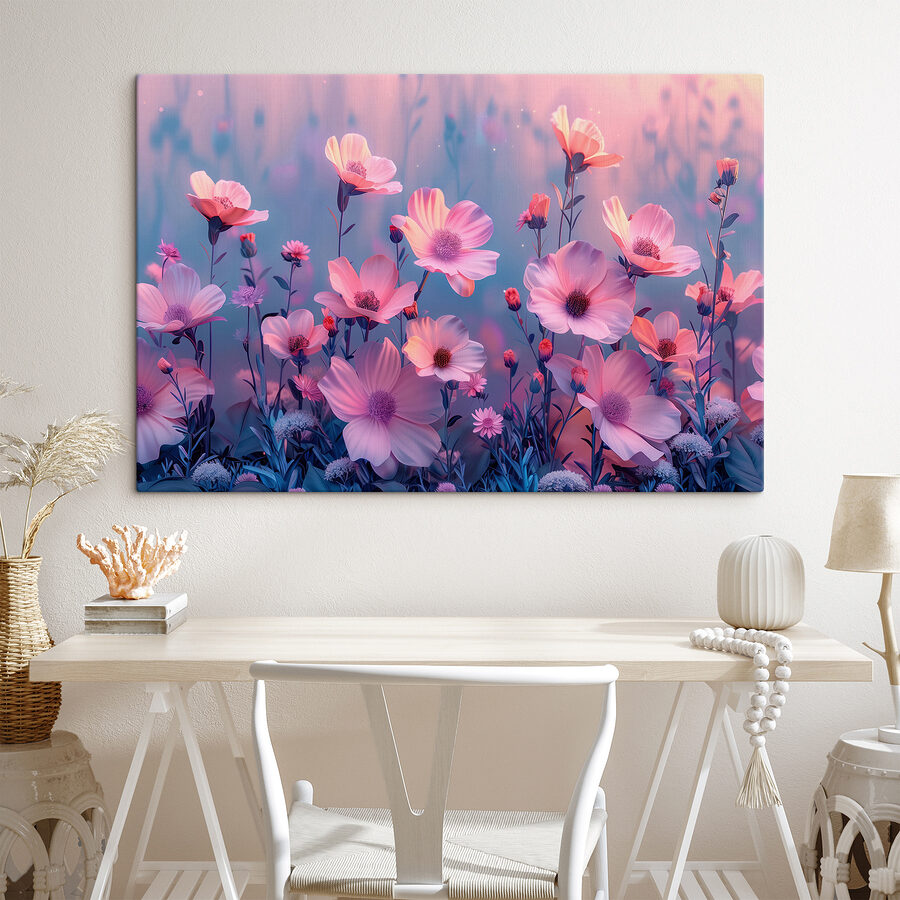Groupe de fleurs roses Groupe de fleurs roses