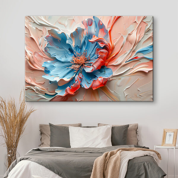 Fleur bleue et rose Fleur bleue et rose