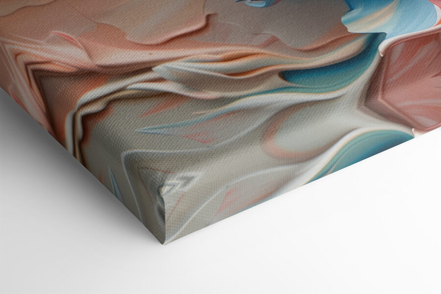 Fleur bleue et rose