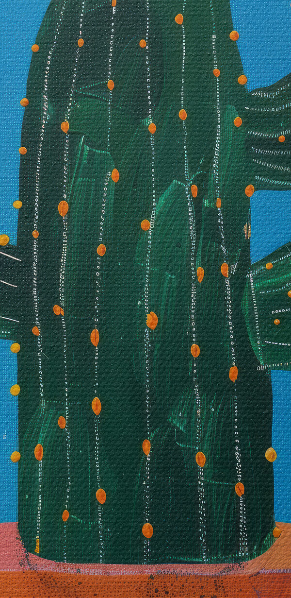 Peinture d'un cactus avec des fleurs Peinture d'un cactus avec des fleurs