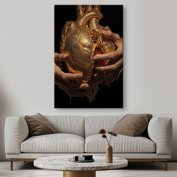 Coeur humain avec un coeur rouge à l'intérieur Coeur humain avec un coeur rouge à l'intérieur
